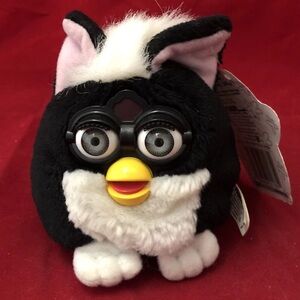 Tiger Furby Buddies Vintage 1999 Plush Stuffed Animal White And Black, Good Joke